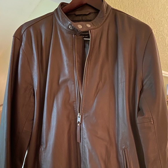 lucky brand black label leather jacket